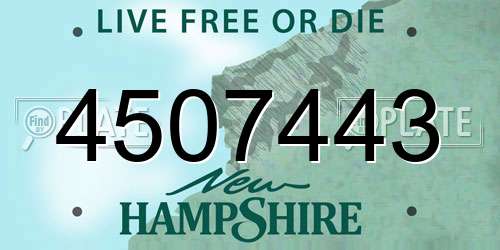 4507443 New Hampshire License Plate
