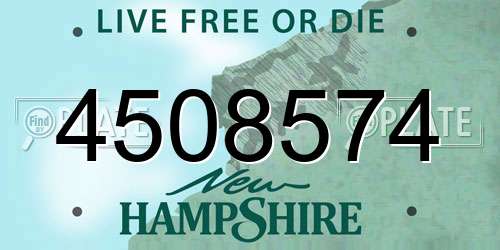 4508574 New Hampshire License Plate