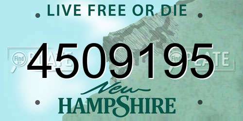 4509195 New Hampshire License Plate