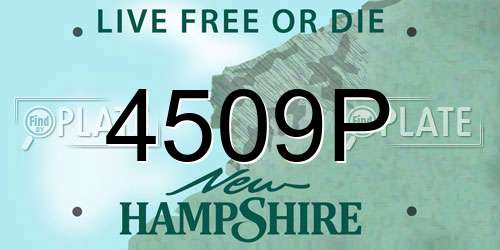4509P New Hampshire License Plate