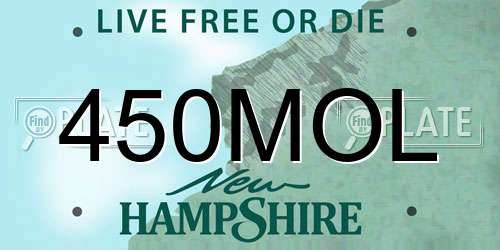 450MOL New Hampshire License Plate