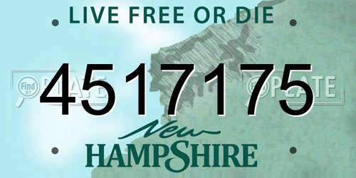 4517175 New Hampshire License Plate
