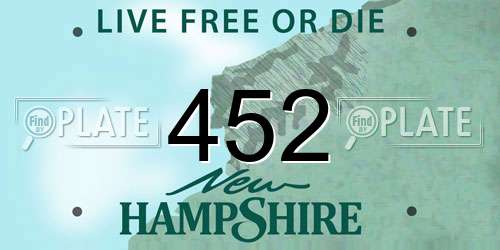 452 New Hampshire License Plate