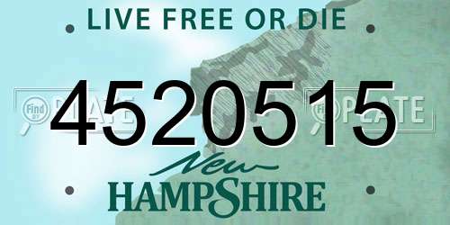 4520515 New Hampshire License Plate