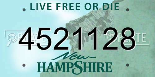 4521128 New Hampshire License Plate