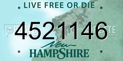 4521146 New Hampshire License Plate