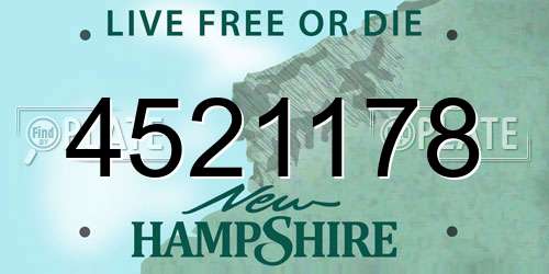 4521178 New Hampshire License Plate