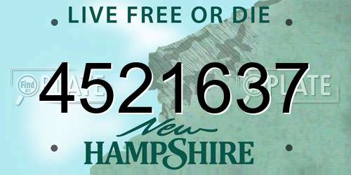 4521637 New Hampshire License Plate