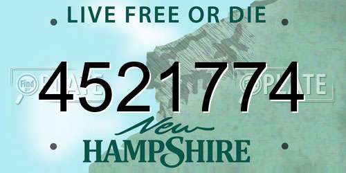 4521774 New Hampshire License Plate