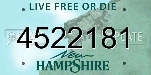 4522181 New Hampshire License Plate