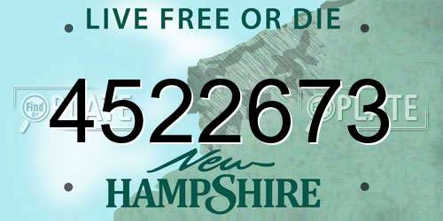 4522673 New Hampshire License Plate