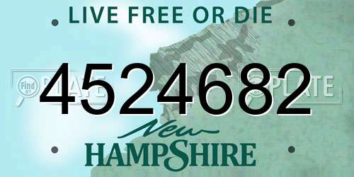 4524682 New Hampshire License Plate