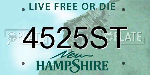 4525ST New Hampshire License Plate