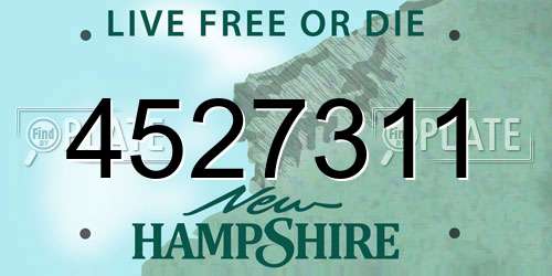 4527311 New Hampshire License Plate