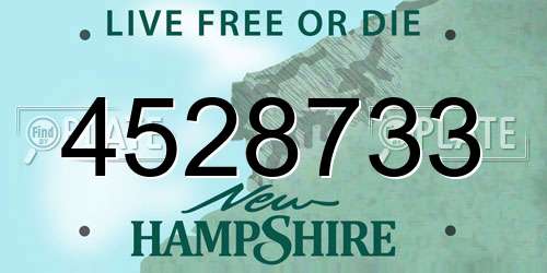 4528733 New Hampshire License Plate
