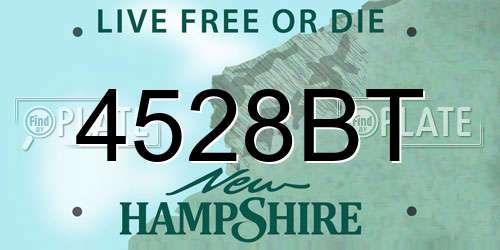 4528BT New Hampshire License Plate
