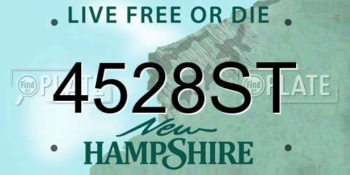 4528ST New Hampshire License Plate