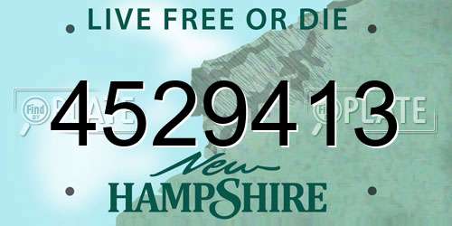 4529413 New Hampshire License Plate