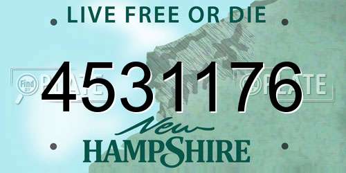 4531176 New Hampshire License Plate