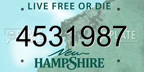 4531987 New Hampshire License Plate