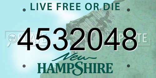 4532048 New Hampshire License Plate