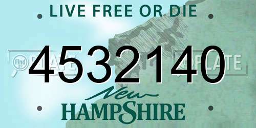 4532140 New Hampshire License Plate