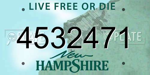 4532471 New Hampshire License Plate