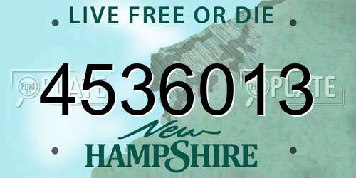 4536013 New Hampshire License Plate
