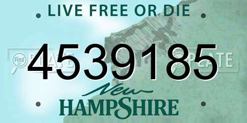 4539185 New Hampshire License Plate