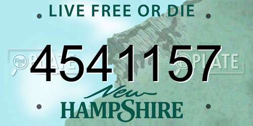 4541157 New Hampshire License Plate