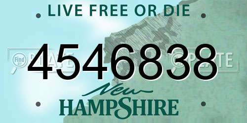 4546838 New Hampshire License Plate