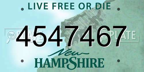 4547467 New Hampshire License Plate