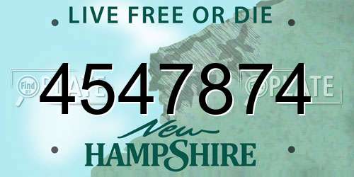 4547874 New Hampshire License Plate