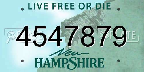 4547879 New Hampshire License Plate