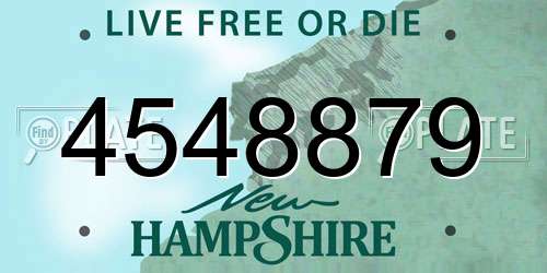 4548879 New Hampshire License Plate