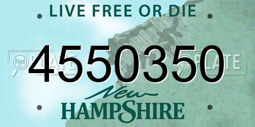 4550350 New Hampshire License Plate