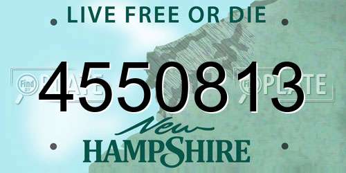 4550813 New Hampshire License Plate