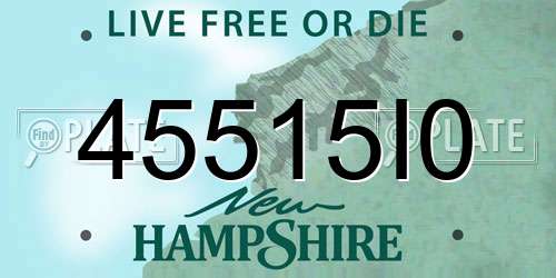 45515I0 New Hampshire License Plate