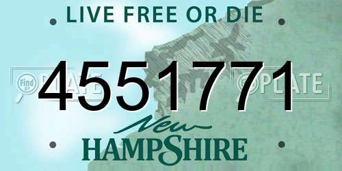 4551771 New Hampshire License Plate