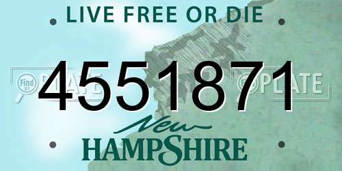 4551871 New Hampshire License Plate