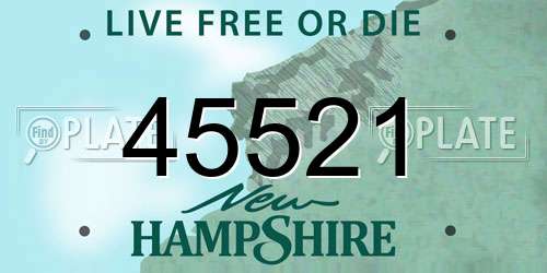 45521 New Hampshire License Plate