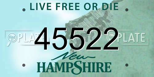 45522 New Hampshire License Plate