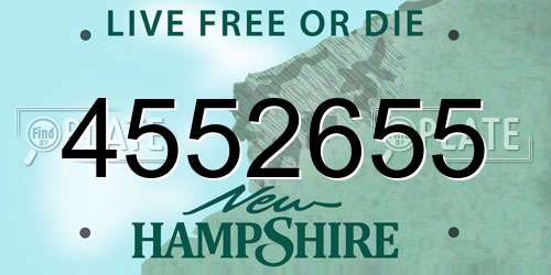 4552655 New Hampshire License Plate