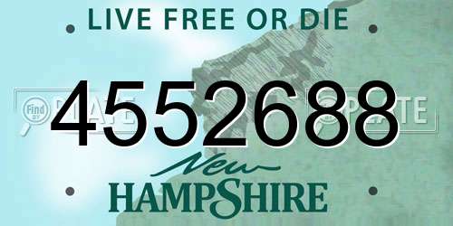 4552688 New Hampshire License Plate