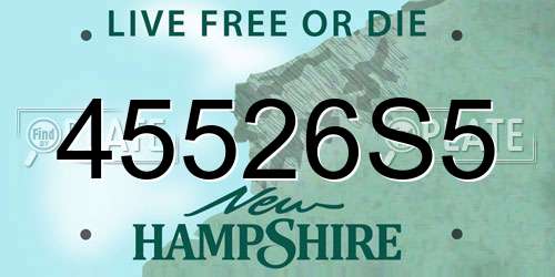 45526S5 New Hampshire License Plate