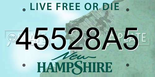 45528A5 New Hampshire License Plate
