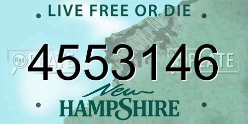 4553146 New Hampshire License Plate