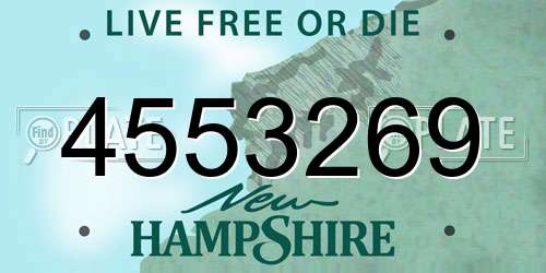 4553269 New Hampshire License Plate
