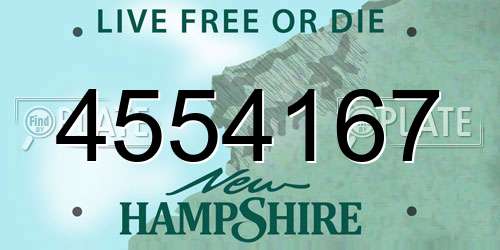 4554167 New Hampshire License Plate