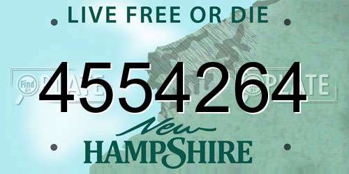 4554264 New Hampshire License Plate